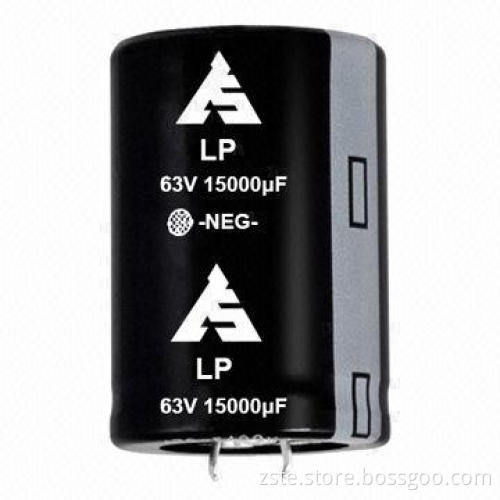 Snap-in Aluminum Electrolytic Capacitor with Large Capacitance, LP, 63V, 15000uf, 2000h